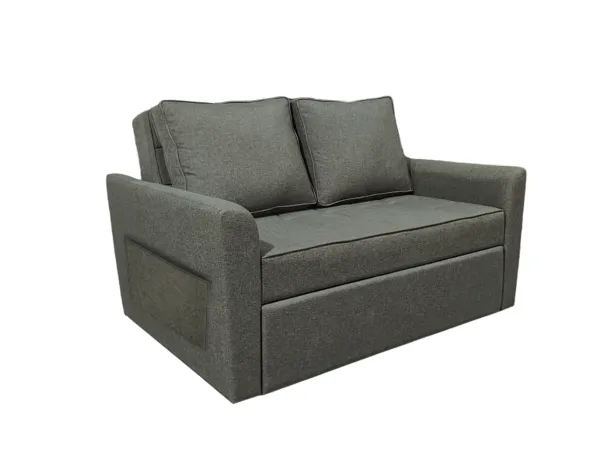 Zenith 2 Seater Sofa Cum Bed in Mineral Green